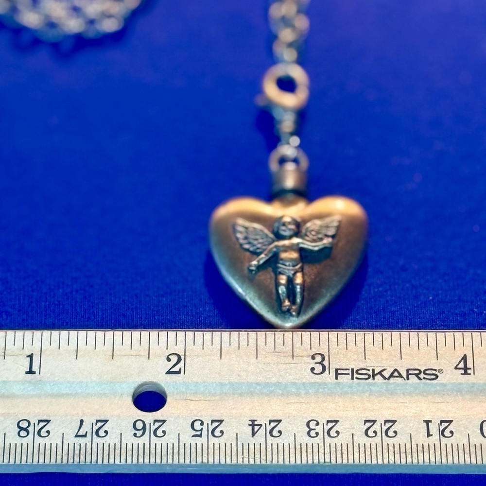 Kirks Folly ~ Angel Cherub Urn Necklace 34” Fairy Dust. - Picture 7 of 14